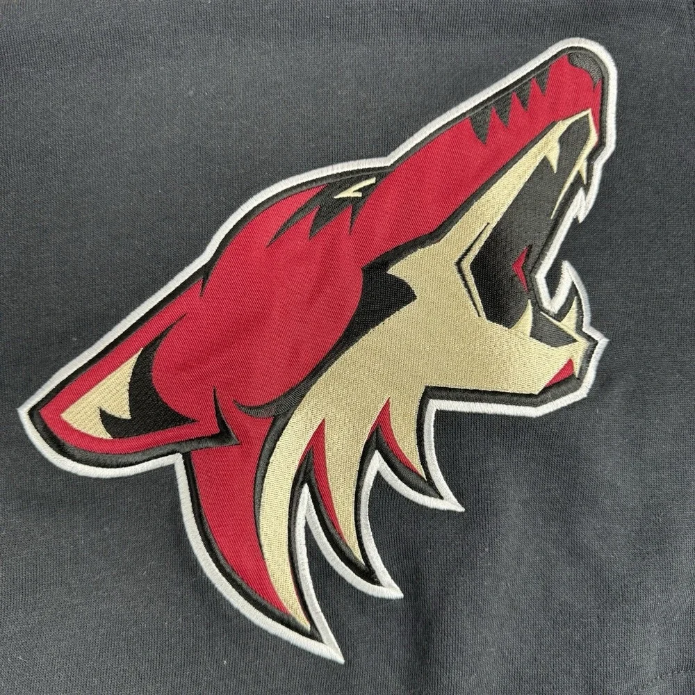 Reebok‎ Hoodie Mens Large Black Phoenix Coyotes Hockey Face Off Collection NHL